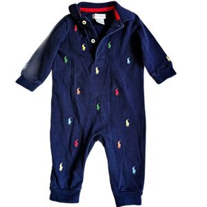Ralph Lauren Baby One Piece Playsuit Sleeper All Cotton Vintage sz 6mo